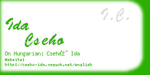 ida cseho business card